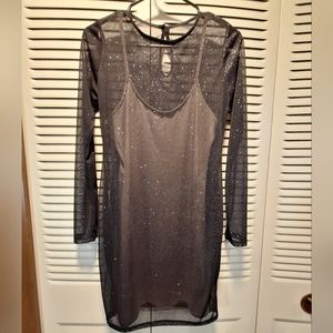 Sheer sparkly dress, size M